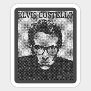 Elvis Costello - Halftone Sticker